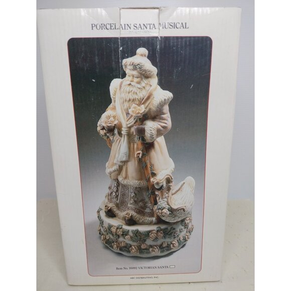 ABC Distributing 11 Inch Porcelain Musical Victorian Santa In Original Box - Picture 12 of 12